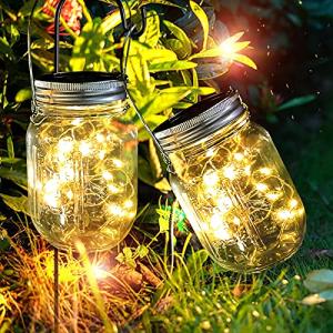 Lámpara Solar para Jardín, XVZ 2 unidades 20 LED Farolillos…