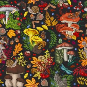 VEELIKE Papel Pintado Hongos Caprichoso Papel Pintado Pared…