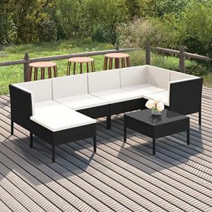 MOONAIRY Set Muebles de jardín 7 pzas y Cojines, Sofa Y Sil…