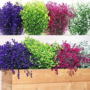 WILLBOND 12 Paquetes de arbustos Artificiales de Flores Art…