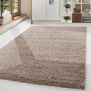 HomebyHome Alfombra Salon Peludo de Pelo Largo Beige 140x20…