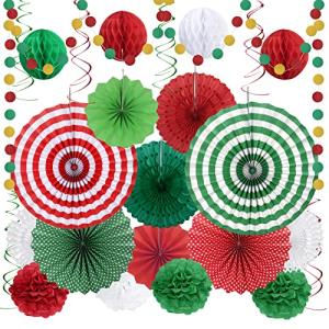HONMOK 27PCS Abanicos de Papel Multicolores sevillana Flore…