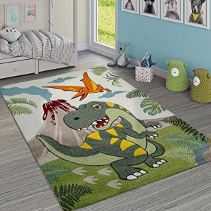 Paco Home Alfombra Infantil Adorable Dinosaurios Selva Volc…
