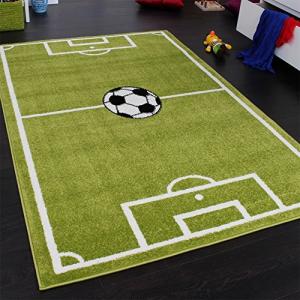 Paco Home Alfombra Infantil - Diseño Campo De Fútbol - Verd…