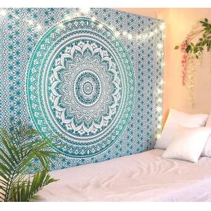 RAJRANG Tapiz de mandala degradado, 213 x 230 cm, tapiz hip…