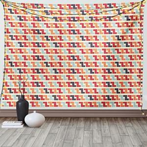 ABAKUHAUS Vistoso Tapiz de Pared, Geométrico Retro Zigzag,…
