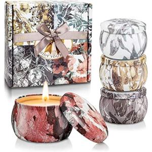 Velas Aromáticas de 4 Pack 125g Cera de Soja con Lavanda Va…