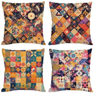 Fundas Cojines 70x70 cm Juego de 4 Color Cojines Exterior I…