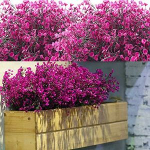 WILLBOND 12 Manojos Flores Arbustos Artificiales Plantas Fl…