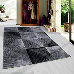 HomebyHome Alfombra Pila Corta Diseño de Ondas abstractas S…