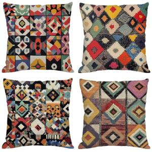Fundas Cojines 80x80 cm Juego de 4 Color Cojines Exterior I…