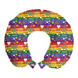 ABAKUHAUS Hippie Cojín de Viaje para Soporte de Cuello, La…