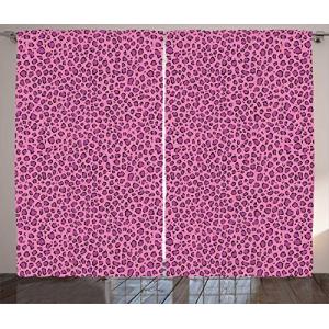 ABAKUHAUS Safari Cortinas, Leopardo Puntos de la Piel del p…