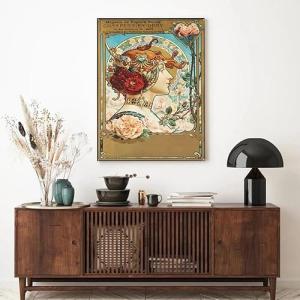 Pósteres retro clásicos de bella mujer francesa, impresioni…