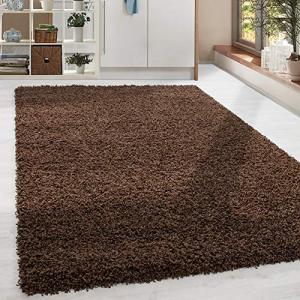 HomebyHome Alfombra Salon Peludo de Pelo Largo Marrón 240x3…