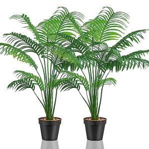 Lighterday Juego de 2 plantas artificiales artificiales dec…