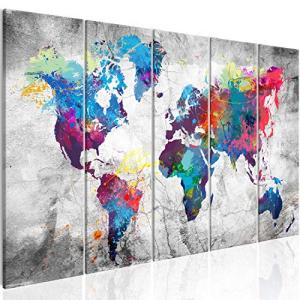 murando - Cuadro en Lienzo Mapamundi 200x80 cm 5 piezas - I…