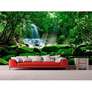 Fotomural Vinilo Pared Cascada Bosque Tropical| Fotomural p…