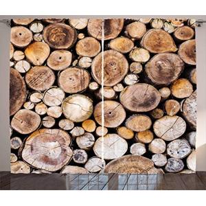 ABAKUHAUS Rústico Cortina, Registros de Madera de Roble, Sa…