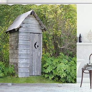 ABAKUHAUS Anexo Cortina de Baño, Farm Cottage Bosque, Mater…