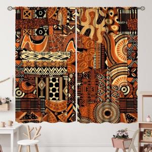 ZhiRain Cortinas tribales africanas vintage abstractas afri…