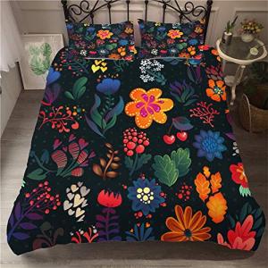 Chickwin Juego de Ropa de Cama 3D Flores Estampado 3 Piezas…