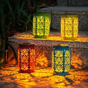Farolillos Solares OxyLED para Exterior - Pack de 4 Colores…