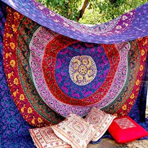 RAJRANG BRINGING RAJASTHAN TO YOU Psychedelic Tapestry Azul…