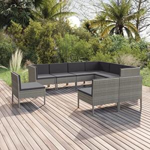 MOONAIRY Set de Muebles de jardín 9 pzas, Muebles para Jard…