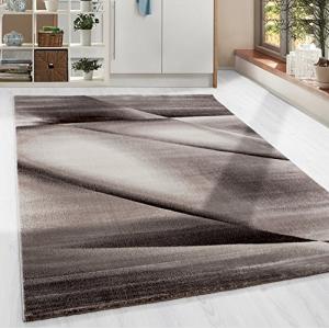 HomebyHome Alfombra de salón, 140 x 200 cm, marrón, diseño…