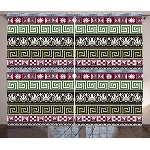 ABAKUHAUS dominante Griego Cortinas, ornamentado con Motivo…