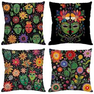 Fundas Cojines 80x80 cm Juego de 4 Verde Cojines Exterior I…