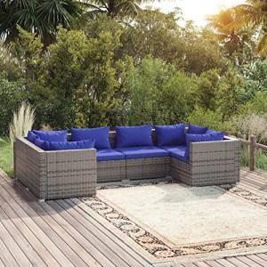 MOONAIRY Set de Muebles de jardín 6 pzas y Cojines, Muebles…