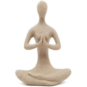 Boerni Estatua meditativa de diosa de yoga de 20 cm, escult…
