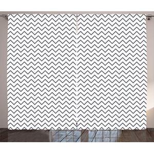 ABAKUHAUS Moderno Cortinas, Zig Zag Chevron Waves, Sala de…