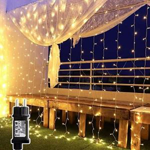 Luces Navidad Led, Cortina de Luces 6x3㎡ Cable de Cobre 600…