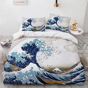 LUYAPOND Funda Nordica Cama 90 Ondas de Estilo JaponéS, Fun…