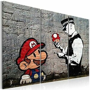 murando - Cuadro en Lienzo Banksy 135x90 cm - Impresión de…