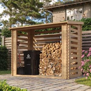 Caseta de leña - Cobertizo de Jardín para Leña- 146 x 232 c…