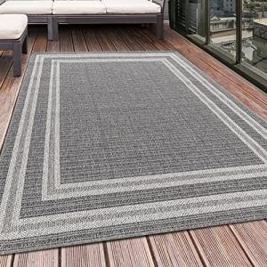 HomebyHome Alfombra Tejido Plano Diseño de Bordes Terraza B…