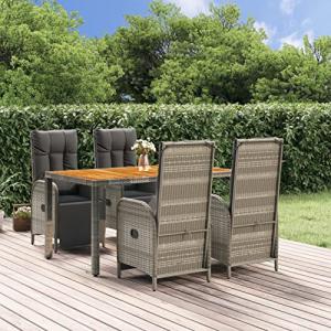 MOONAIRY Set Comedor de jardín 5 Piezas, Conjunto Mesa Y Si…