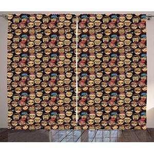 ABAKUHAUS Friki Cortinas, Hipster Moda de Dibujos Animados,…