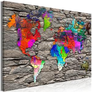 murando Cuadro en Lienzo Mapa del Mundo 60x40 cm Impresión…
