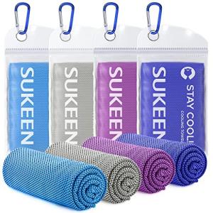 Sukeen Paquete de 4 Toallas de refrigeración (40 x 12 Pulga…