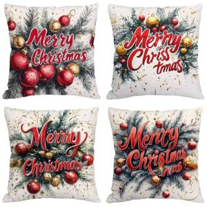 Navidad Cojines Exterior Impermeable Lino Fundas Cojines 70…