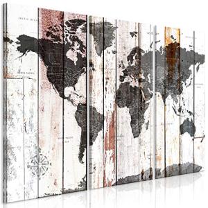 murando - Cuadro en Lienzo Mapamundi 90x60 3 piezas - Impre…