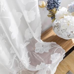Treatmentex Visillos Cortina de Encaje Cortinas Blanco Tran…