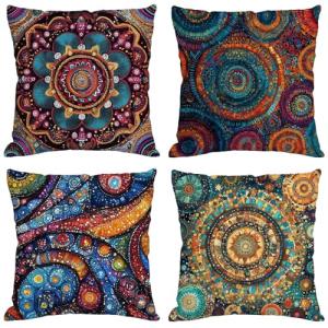 Abstracto Cojines Exterior Impermeable Lino Grande Fundas C…