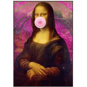 Obra de arte de Mona Lisa, arte de pared de mujer abstracta…