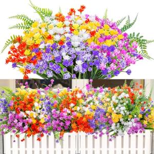 Hywean Homd 12 Piezas Flores Artificiales Decoracion, Plant…